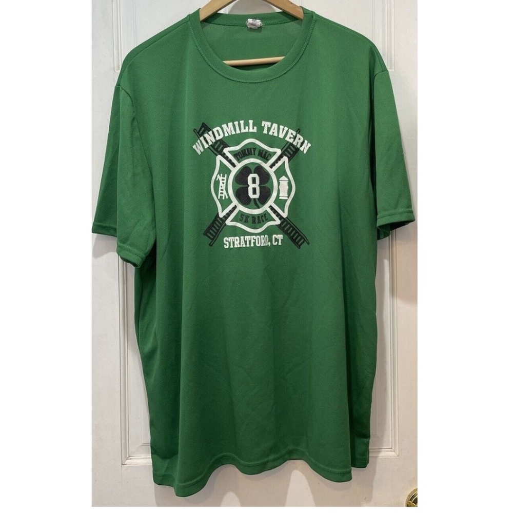 Windmill Tavern Tommy Mac 5K Race Green Short Sleeve T-Shirt Size 2XL